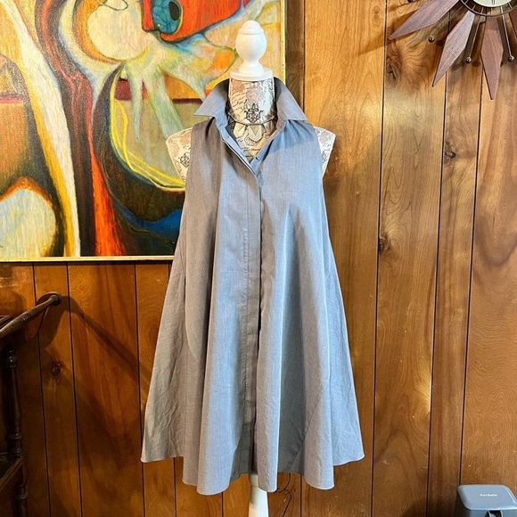 🛍️ RACHEL ROY Chambray sleeveless tunic dress size XS. - Picture 2 of 10